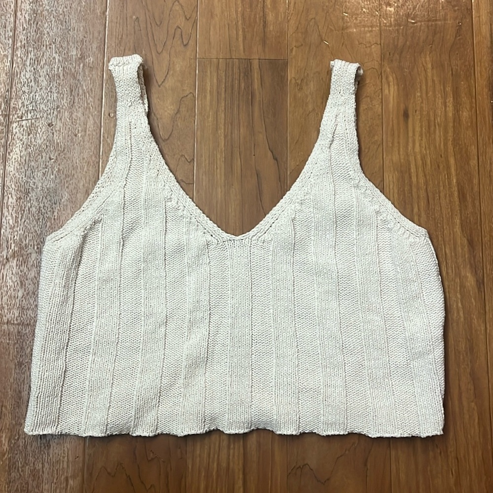 L.A. Hearts Size Small White Cropped Tank Top